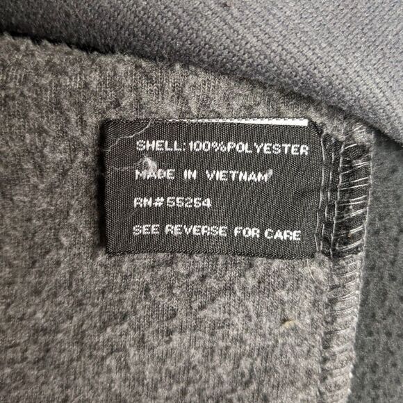 Champion Sweater Men Medium Fleece Full Zip Pullover Pockets Color Block Gray M - Picture 9 of 10